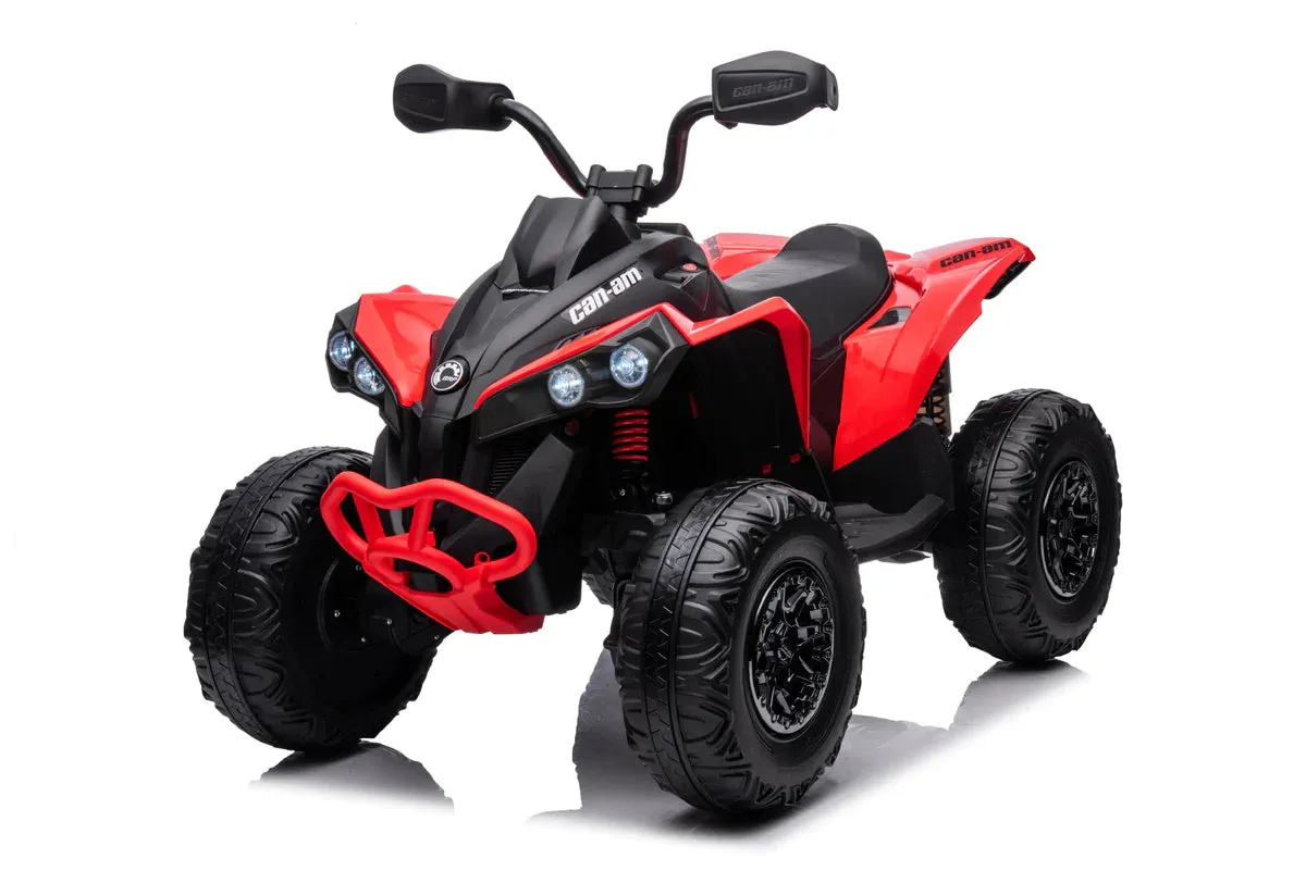 Licensed 2025 Can Am Renegade Upgraded ATV 24 Volt Ride On 1 Seater | 4x4 | Rubber Tires | Leather Seat | LED Lights