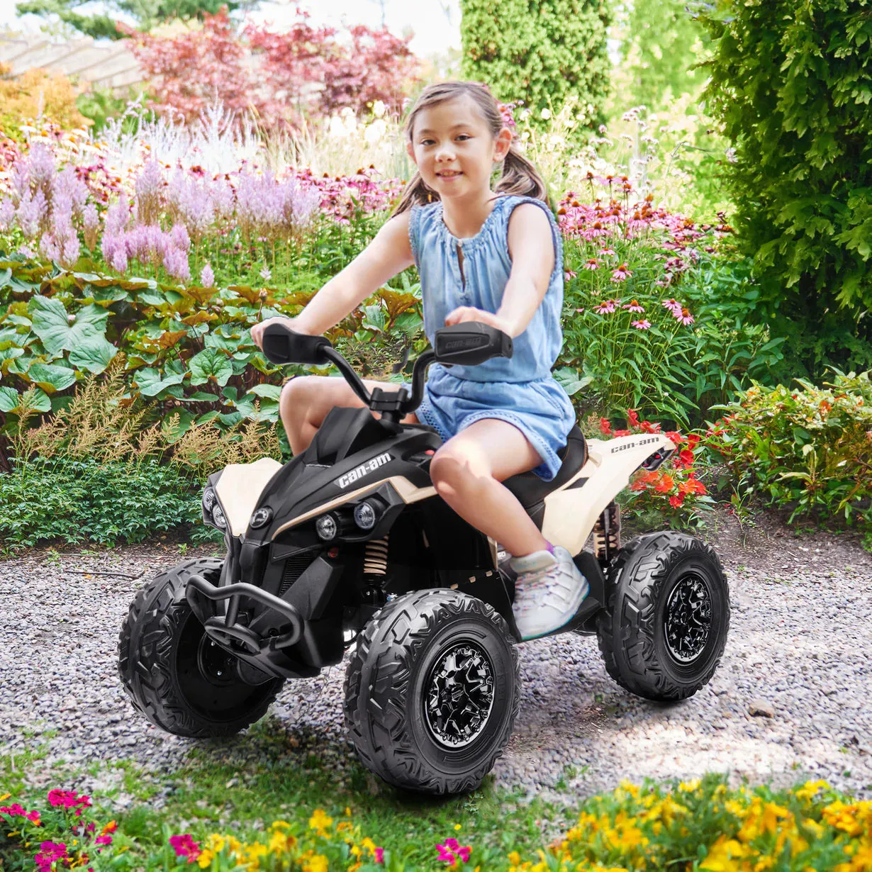 Licensed 2025 Can Am Renegade Upgraded ATV 24 Volt Ride On 1 Seater | 4x4 | Rubber Tires | Leather Seat | LED Lights