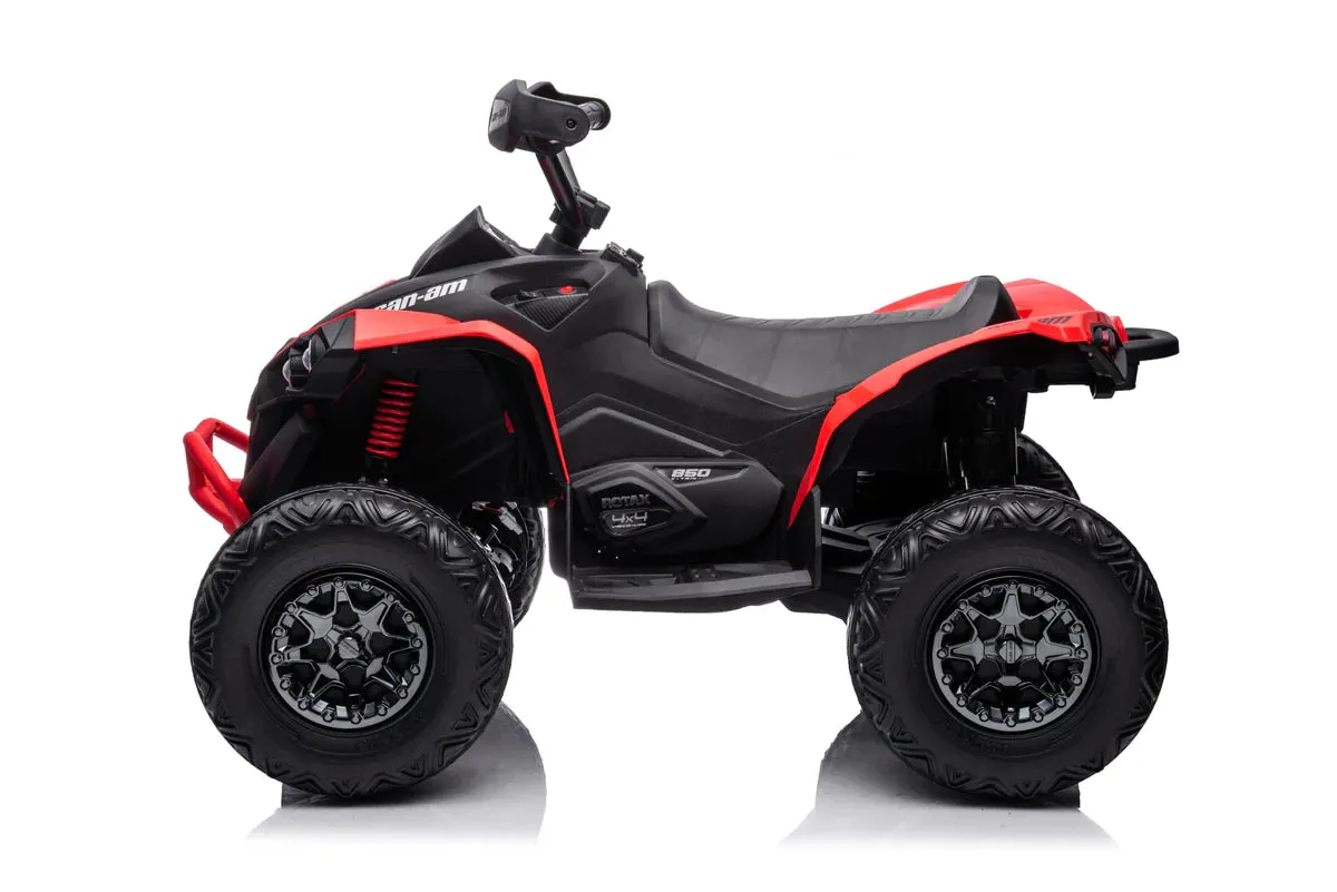 Licensed 2025 Can Am Renegade Upgraded ATV 24 Volt Ride On 1 Seater | 4x4 | Rubber Tires | Leather Seat | LED Lights