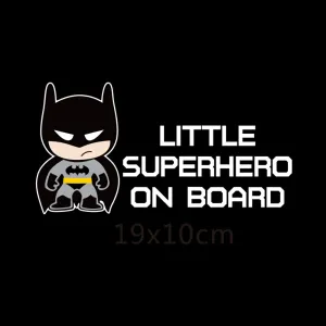 Little Superhero On Board Reflective Car Decal