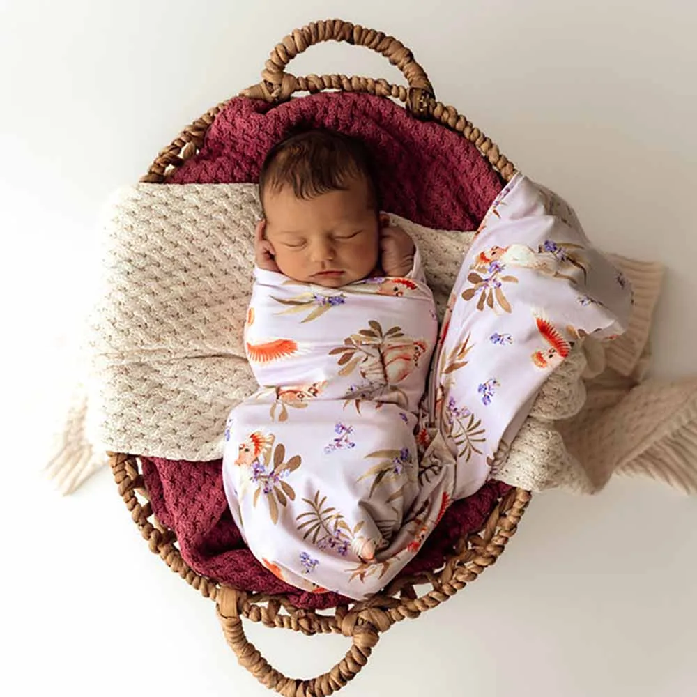 Major Mitchell Organic Jersey Wrap & Topknot Set