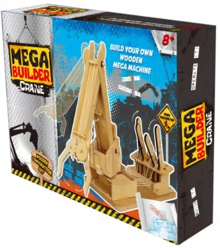 Mega Builder Crane Wooden Building Kit