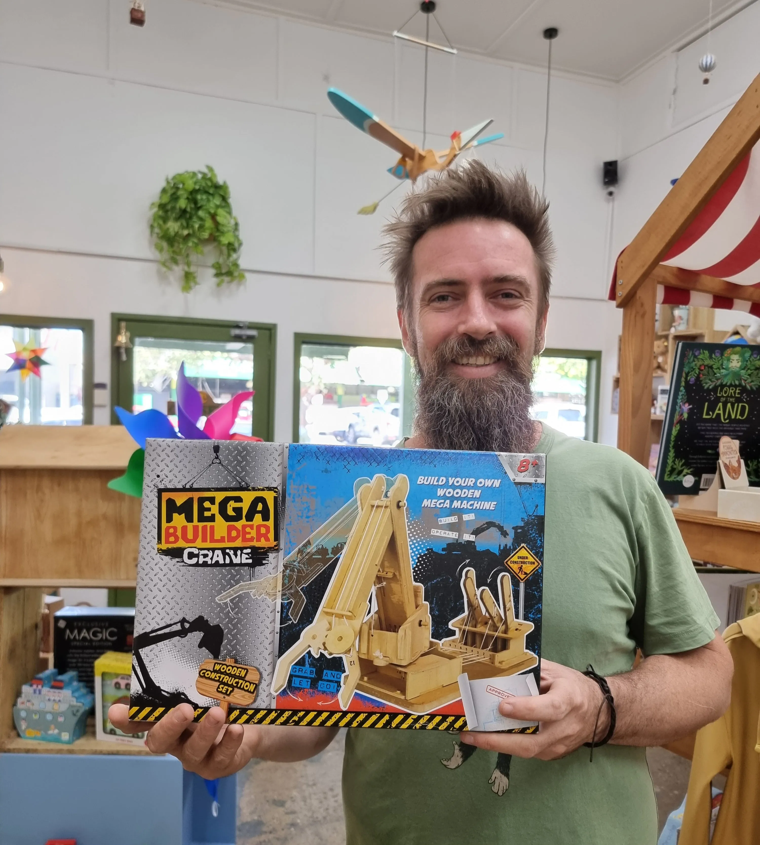 Mega Builder Crane Wooden Building Kit