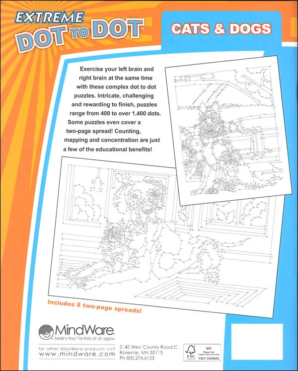 Mindware Extreme Dot to Dot: Cats & Dogs