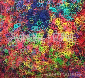 Mixed Colorful Loom Bands for DIY  Gift (600 pcs Bands 20S-clips per pack) Free shipping