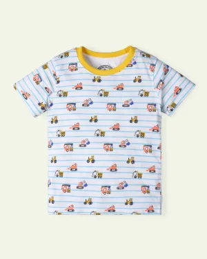 Neon Striped Cars T-Shirt