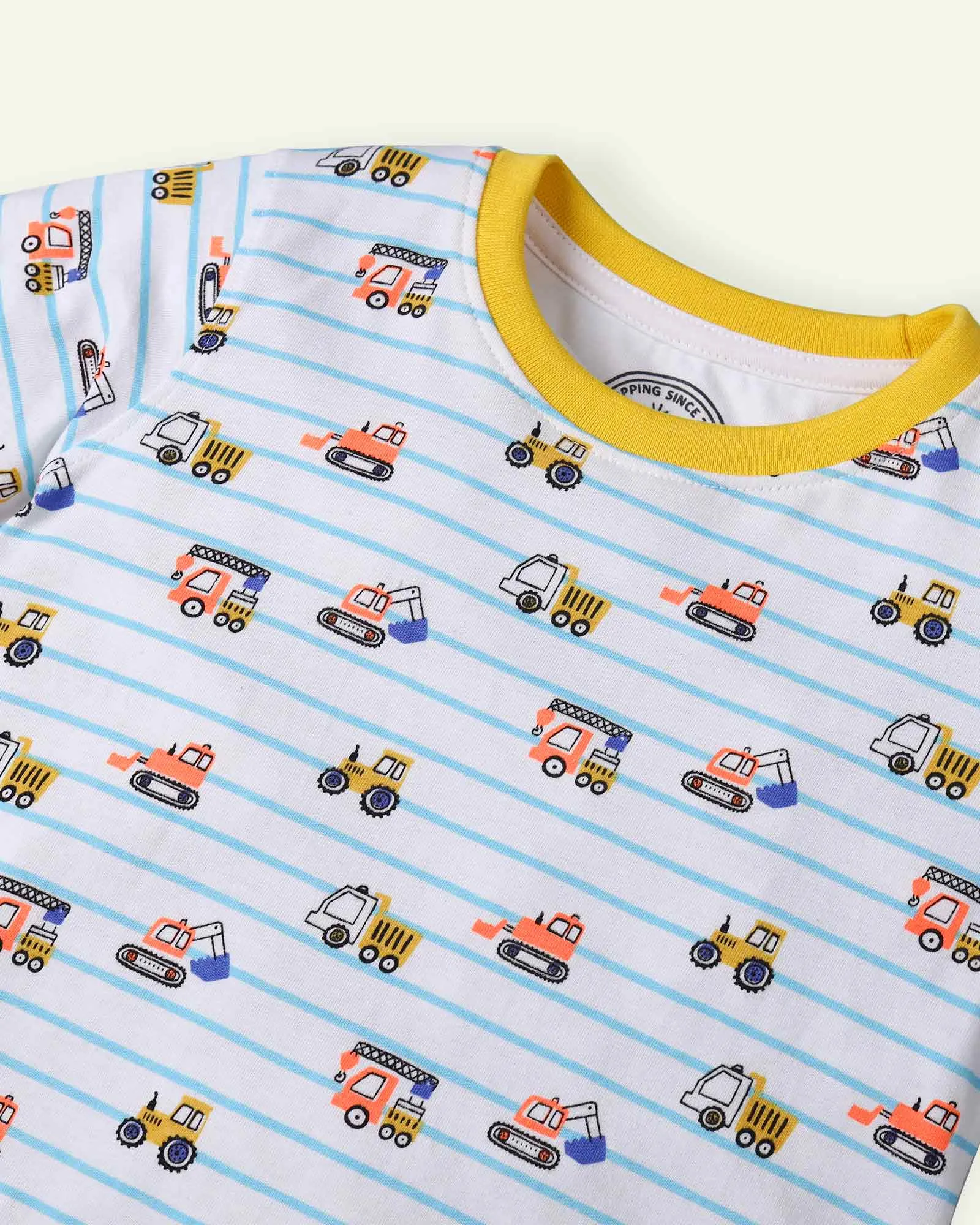 Neon Striped Cars T-Shirt
