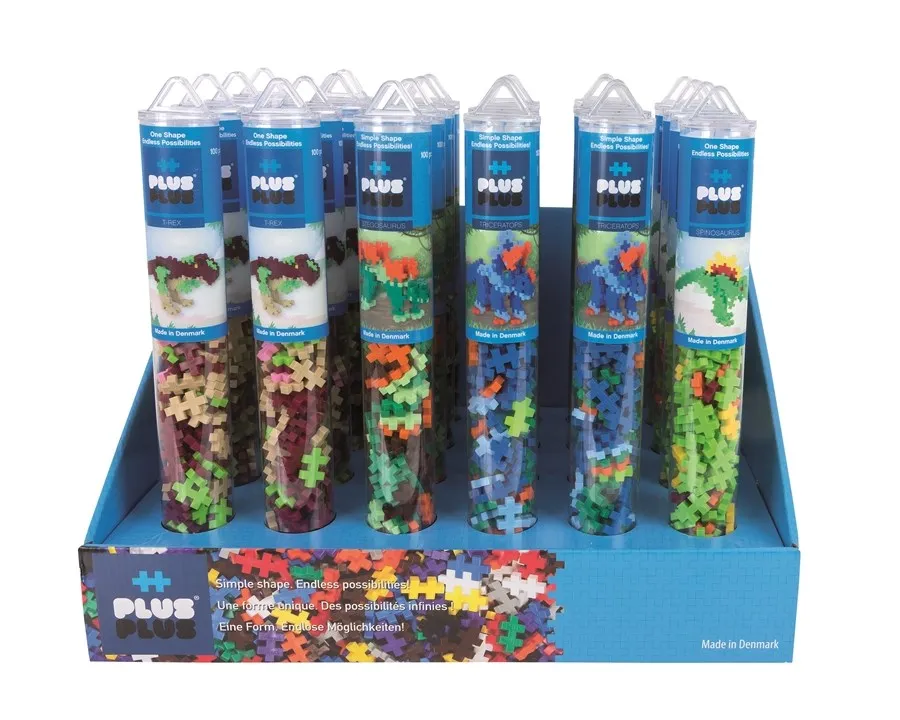 Plus-Plus - 24pcs Display Pack - Dinosaur - 100 pcs