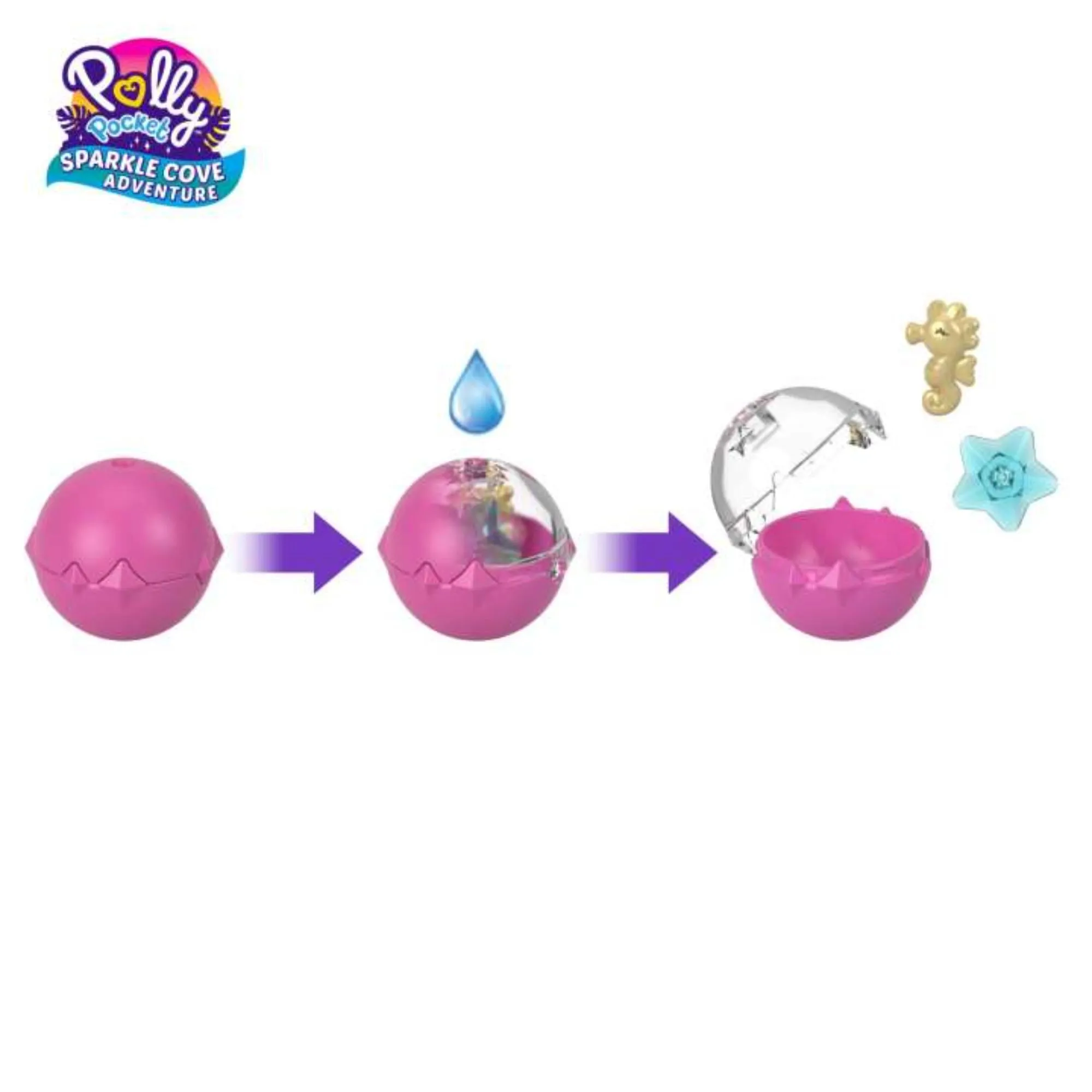 Polly Pocket Sparkle Cove Adventure Compact - Pink