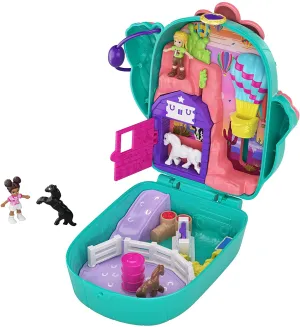 Polly Pocket World Cactus Cowgirl Ranch Compact with Fun Reveals