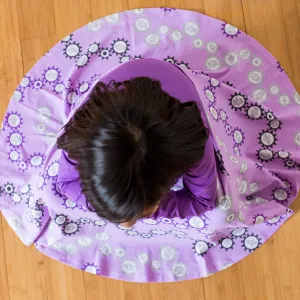 "SparkleBots" Robots Twirly Play Dress with Pockets and Long Sleeves