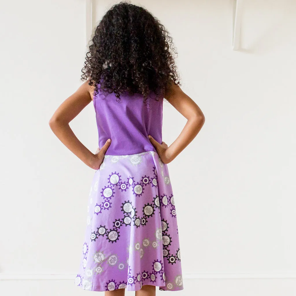 "SparkleBots" Robots Twirly Play Dress
