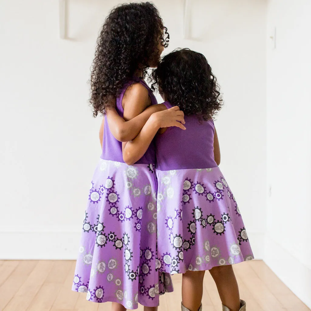 "SparkleBots" Robots Twirly Play Dress