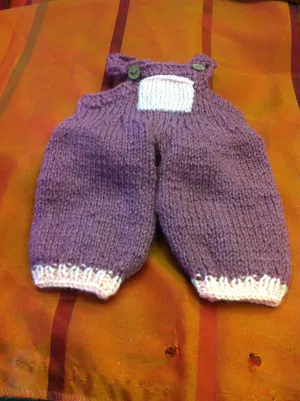 Small Doll Knitted Dungarees