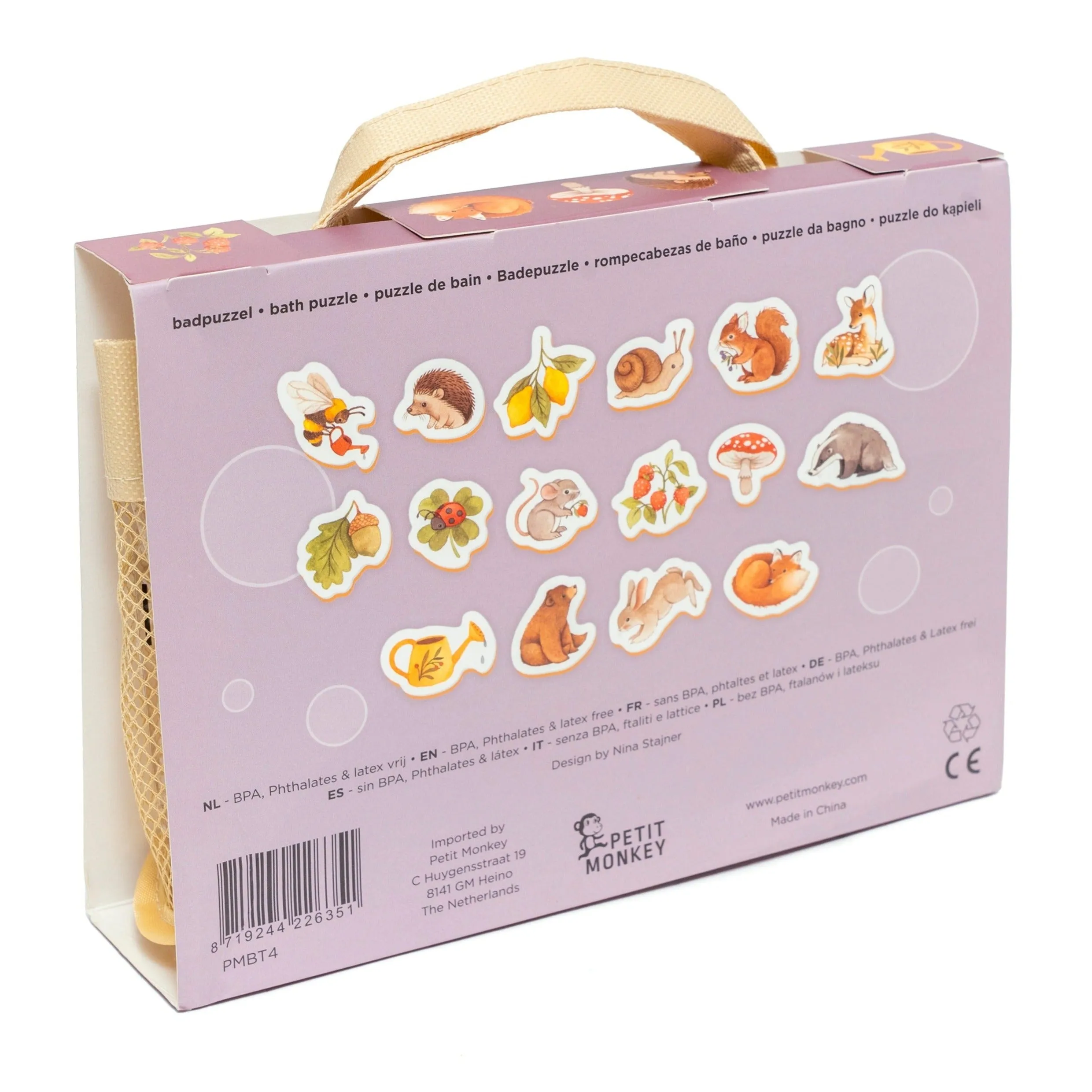 Soft foam bath puzzle bear and friends