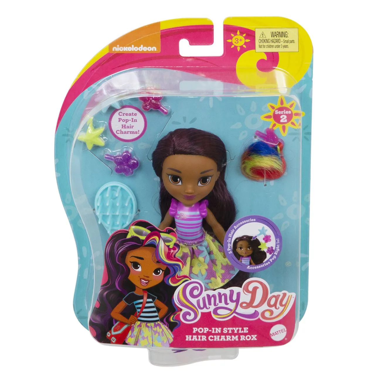 SUNNY DAY 6 INCH (15CM) BASIC DOLL POP-IN STYLE HAIR CHARM ROX