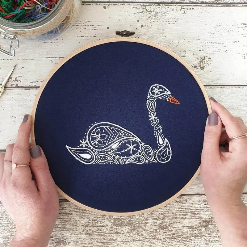 Swan Banner Embroidery Kit