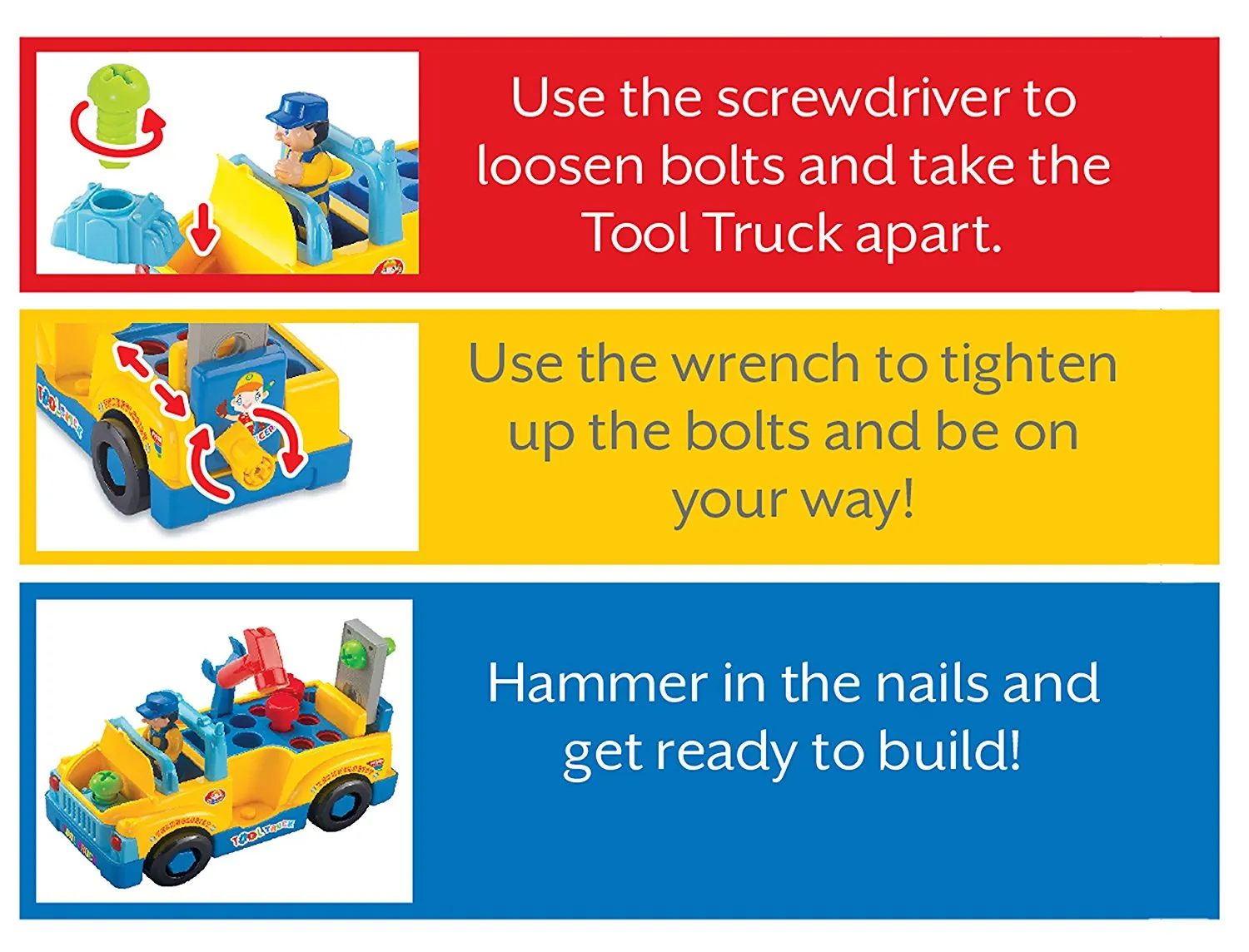 Take Apart Toll Truck With Working Drill