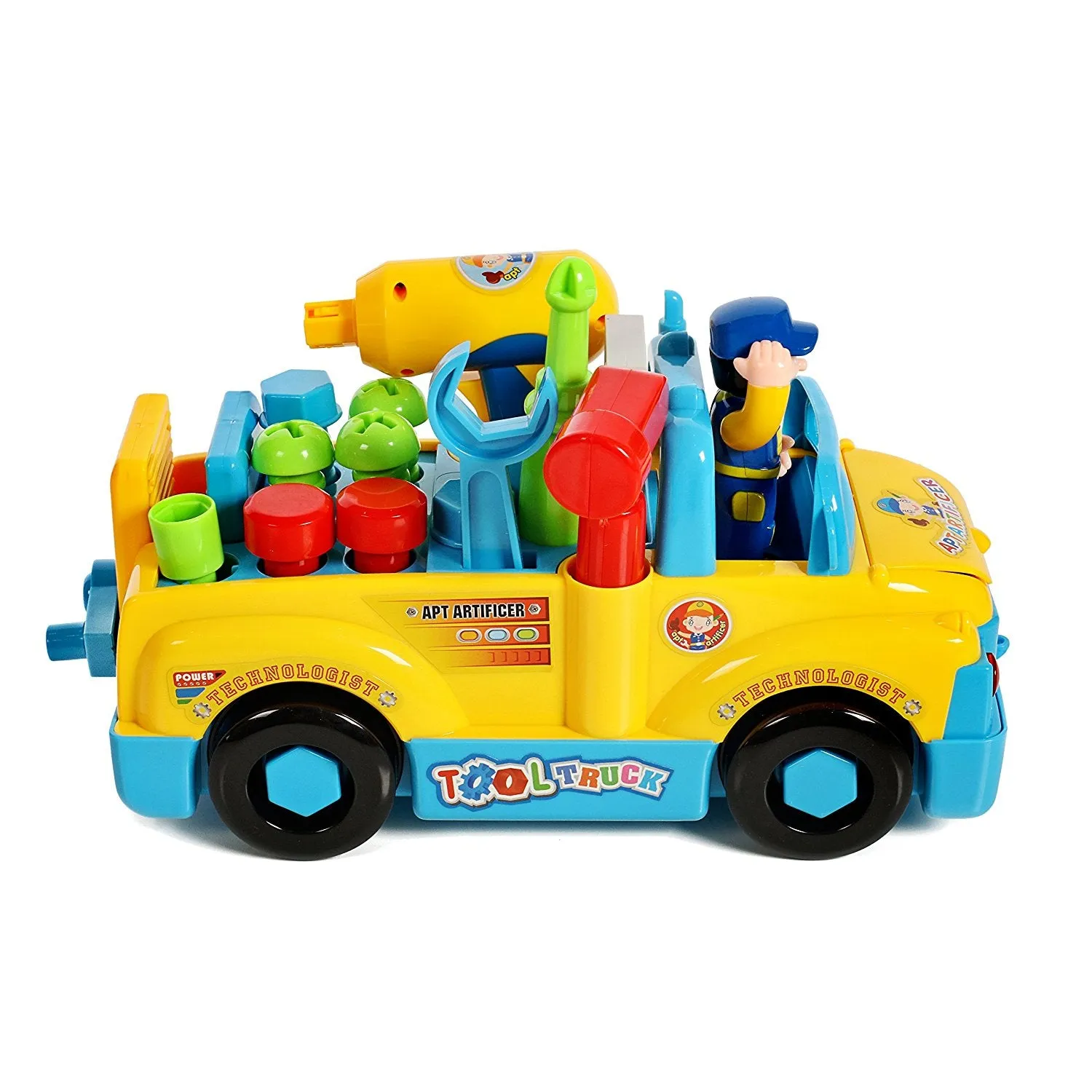 Take Apart Toll Truck With Working Drill