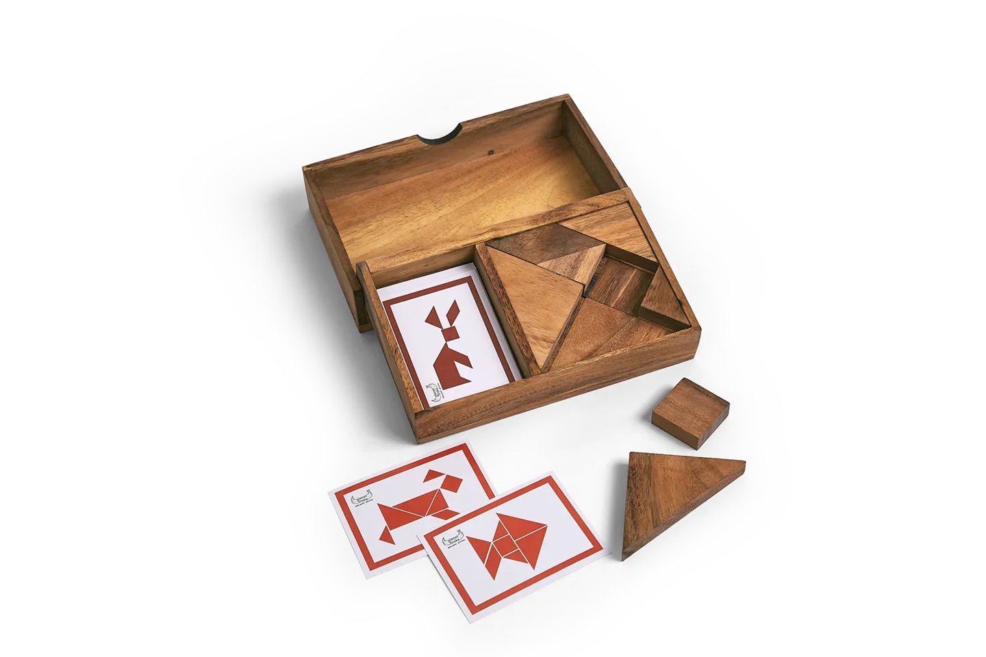 Tangram Puzzle Racing Wooden Brain Teaser Game