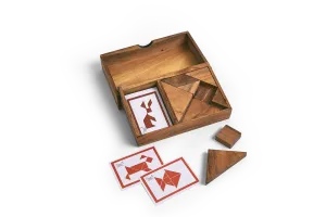 Tangram Puzzle Racing Wooden Brain Teaser Game