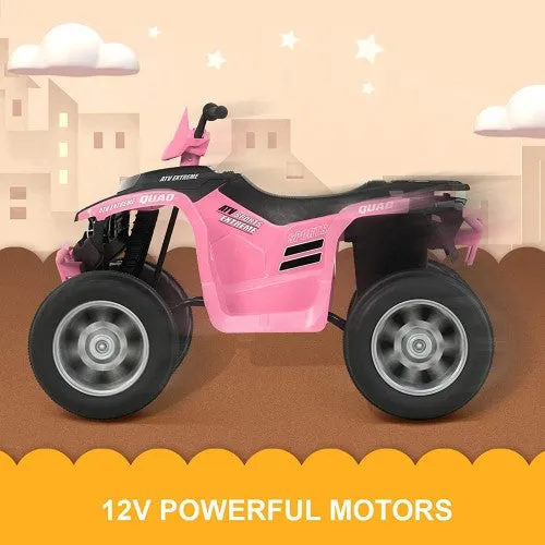 The 2025 | 12V Kids Ride On Car Pink | 1 Seater | 4 Wheeler ATV  | LED Lights | Upgraded Tires
