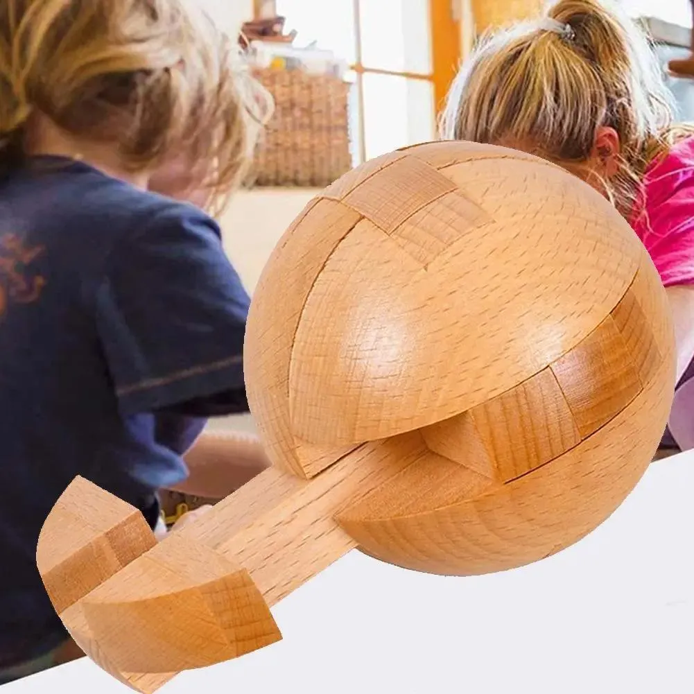 Wooden Kong Ming Lock Puzzle Toy Perfect Holiday Gift