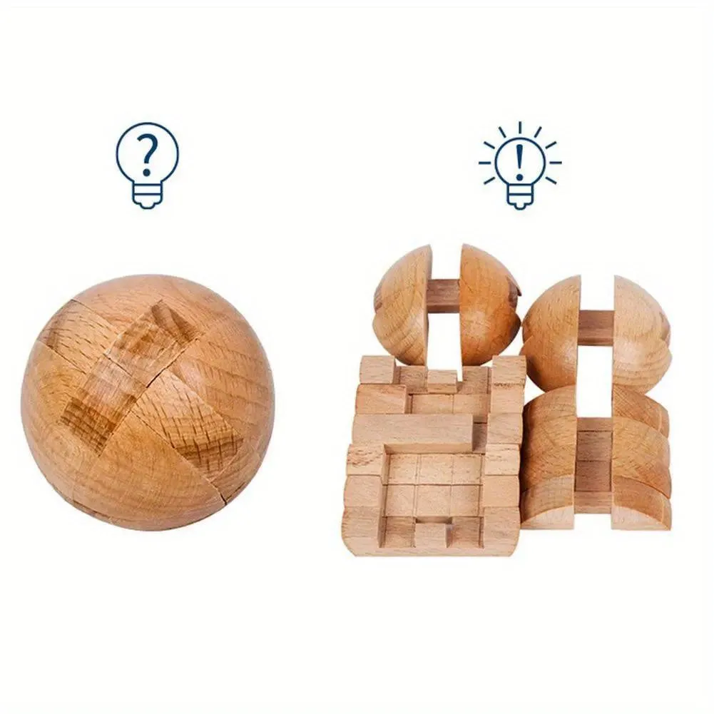 Wooden Kong Ming Lock Puzzle Toy Perfect Holiday Gift