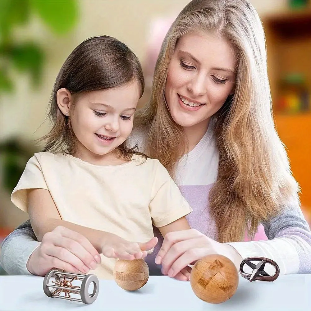 Wooden Kong Ming Lock Puzzle Toy Perfect Holiday Gift