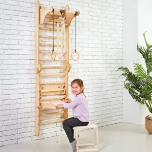 Wooden Swedish Wall / Climbing ladder for Children   Swing Set   Slide Board   Art Add-on